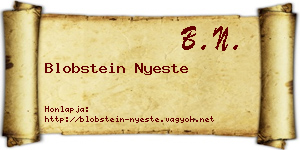 Blobstein Nyeste névjegykártya